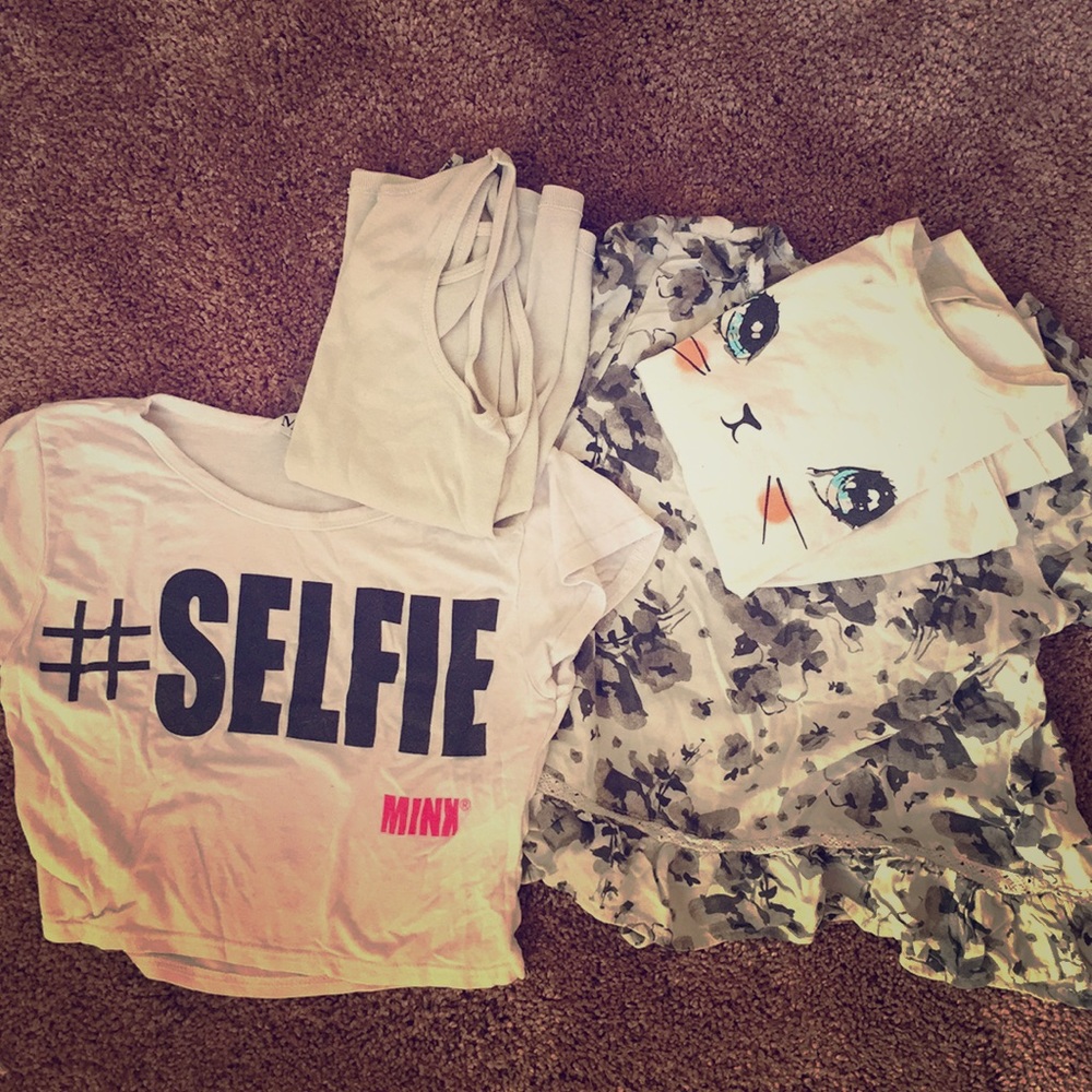 Four girls tops and the basics
